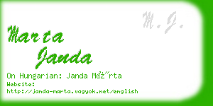 marta janda business card